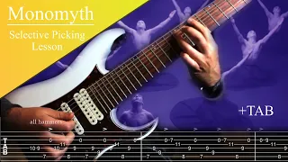 Monomyth Animals as Leaders Selective Picking Riff Lesson + Tab on screen