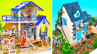 Casas de verano en miniatura || Casas de cartón con jardín y piscina