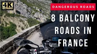 Dangerous Roads - Balcony Roads in France on a BMW R 1200 GS in 4K