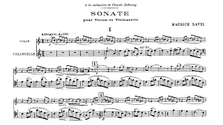 Maurice Ravel - Sonata for Violin and Cello, M. 73