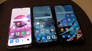 Сравнение  смартфонов Xiaomi Redmi note 10S, Redmi 10, Redmi note 10T 5G, redmi 9T