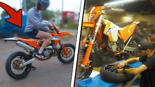 On passe l'enduro de Hugo en Supermot !