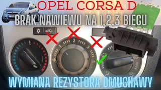 Replacing the blower resistor Opel Corsa D