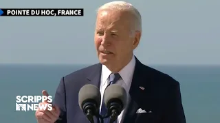 President Biden speaks from Pointe Du Hoc in D-Day commemoration