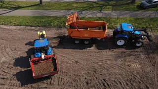 New Holland T6010 met Grimme GL 34KG- New Holland T7540  Meyer Topmix-cultivator TG Profiline