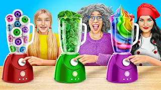 ME VS GRANDMA COOKING CHALLENGE || Funny Kitchen Hacks by 123 GO! TRENDS