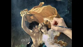 Pierre Auguste Cot Painting The Storm-Full Painting Process