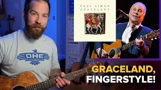 Fingerpicking Paul Simon's "Graceland" -- Beginner & Advanced (Key of C)