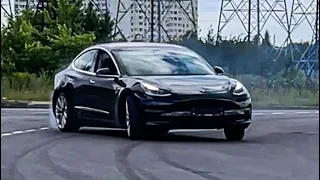 Краш-тест экрана Tesla model 3