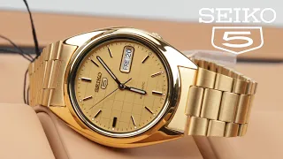 SEIKO CHAMPAGNE! Japanese mechanical watch SEIKO 5 Classic Gold Dial SNXL72 | Style-Time