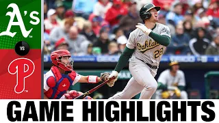 A's vs. Phillies Game Highlights (4/10/22) | MLB Highlights