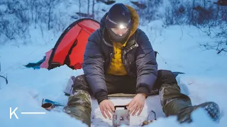 Solo Winter Overnight — Making Coffee on a Fire