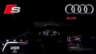 Audi S6 Avant 2020 pushing brutally at Night | TOP SPEED | First Video | Autobahn | Over 265 km/h!