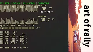 art of rally on nvidia rtx 4090 with fps counter [4K]