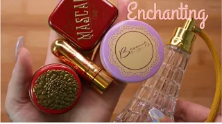 ASMR 'Vintage' Makeup Swatching & Filling Up Perfume Bottle (Bésame Cosmetics)