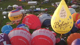 Drone footage of the Bristol International Balloon Fiesta