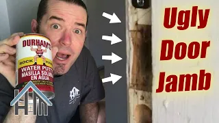 How to fix an ugly door jamb, repair bad jamb...wood repair . easy!