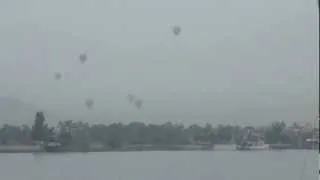 BALLOONS on The Nile in Luxor Egypt during sunrise.