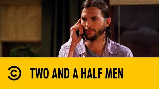 Aston Kutcher's First Two And A Half Men Scene | Two And A Half Men