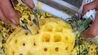 Pineapple cutting skills / 중국 파인애플 자르기  _ Chinese street food