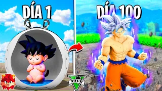 SOBREVIVÍ 100 DÍAS como GOKU en GTA 5 !! (Dragon Ball mod)