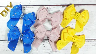 Бантики из репсовой ленты 2,5 см 🎀-Gila DİY- DIY hair ribbon bow