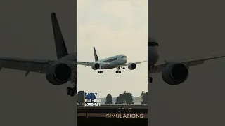 Singapore Airlines A350 Smooth Landing coming home from Los Angeles (KLAX) #shorts