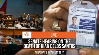 LIVE: Senate hearing on the death of Kian delos Santos