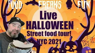 🎃 Live: NYC Street Food Tour during Halloween Parade! 2021🎃