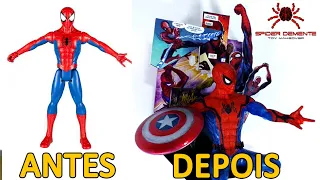 Toy makeover do boneco do Homem aranha De Volta ao lar ou (Guerra Civil)