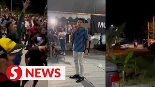 Syed Saddiq's ceramah disrupted by rowdy youths in Muar