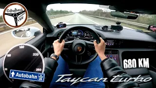 2021 Porsche Taycan Turbo | V-MAX. Próba autostradowa. 0-100, 100-200 km/h.