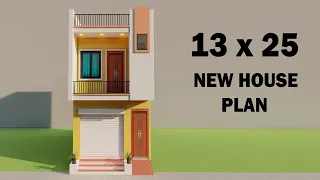 Small shop with house plan,3D dukan or makan ka naksha,13 by 25 shop with house plan