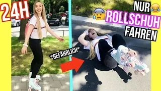 nur auf ROLLERSKATES für 24 STUNDEN FAHREN *1 Tag Challenge*