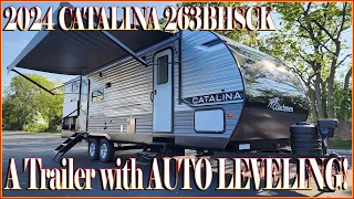 Auto Level On A Travel Trailer! 2024 Coachmen Catalina 263BHSCK Camper @ Couchs RV Nation  RV Review