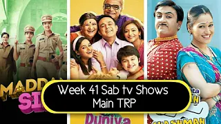 Sab Tv week 41 Main TRP | Sab tv week 41 offline TRP | Maddam sir TRP Week 41 | Sab Tv | Maddam Sir