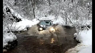 Winter ride (deep snow LR freelander) Gauja 04.12.2021