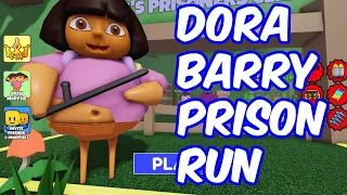 Roblox Obby Dora Barry's Prison Run Obby Full Gameplay No Death Speed Run #scaryobby