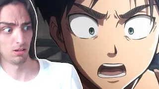 VEGETO REACTS TO ATTACK ON TITAN ABRIDGED EPISODE 1 (part 1)