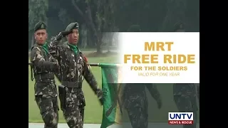 DOTR at AFP, lumagda sa isang kasunduan para sa libreng sakay ng mga sundalo sa MRT