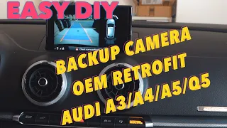 Backup Camera retrofit for Audi A3 A4 A5 A5  B9 How to Install Rear View Camera system