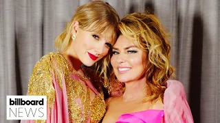 Shania Twain Congratulates Taylor Swift On Beating Her Country Albums Chart Record | Billboard News