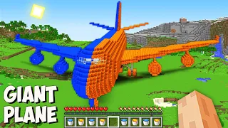 I found GIANT LAVA vs WATER AIRPLANE in Minecraft! THE BIGGEST PLANE!