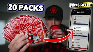 20 Packs of Hockey Cards = FREE Coffee for a Week?!