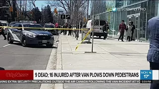 9 killed after van plows through pedestrians