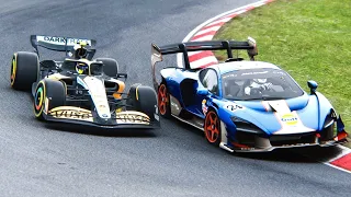 McLaren F1 2022 vs McLaren Senna GTR LM Gulf at Nordschleife