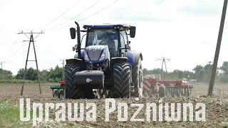 🇵🇱 BluePower w akcji✅Uprawa pożniwna na dwa ciągniki✅NewHolland T7 270 i Case IH mx255✅