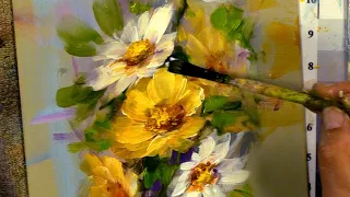 How to paint flowers and turn blossoms to add more interest to your paintings