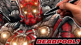 The most DETAILED DRAWING EVER of DEADPOOL? Drawing him in 1000Min | 100Min | 10Min | 1Min & 10 Sec!