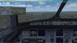 Посадка на дефолтном Аэробуса А321 в Microsoft Flight Simulator X